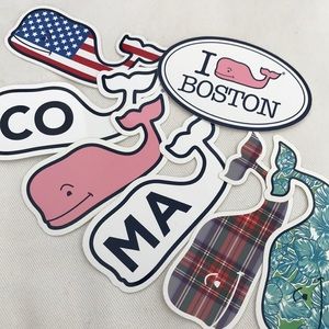 Vineyard vines whale sticker set 🐳